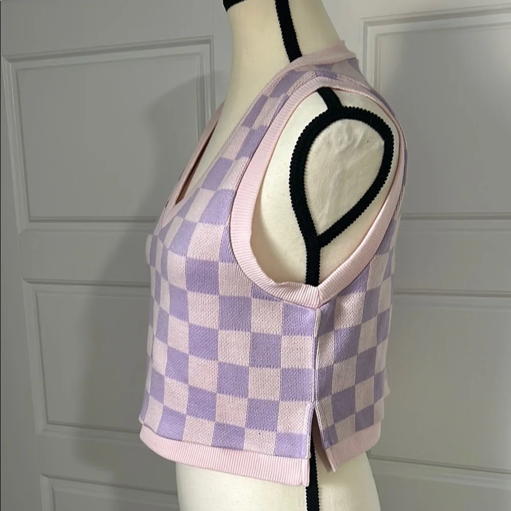 Epic Threads Stella & Blaise Checkered Crop Top - Picture 2 of 8